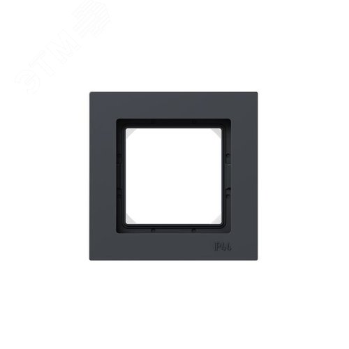 Рамка 1-местная IP44  графит.  пластик Эпика EKF - фото 1