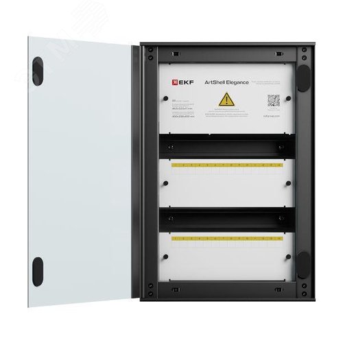 Корпус ArtShell Elegance встраиваемый силовой 28 модулей белое стекло - фото 5