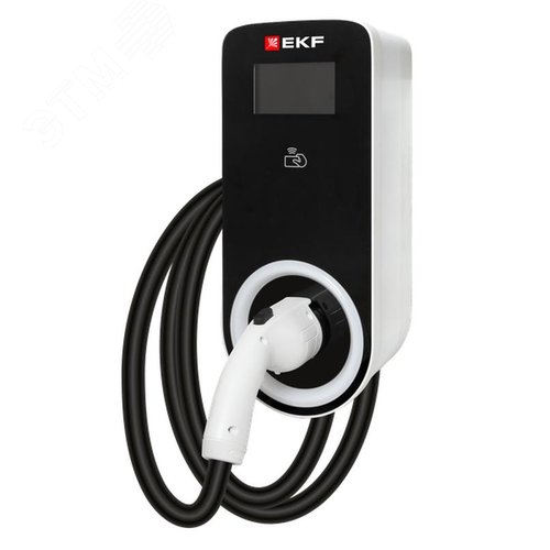 Изображение товара Станция зарядная для электромобилей переменного тока мощностью 11 кВт с Type 2 коннектором EKF Impulse (шт)