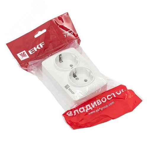 Владивосток Розетка 2-местная 16А с заземлением IP44 EKF - фото 7