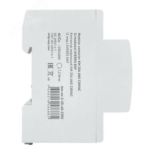 Контактор модульный КМ 25А 4NO 230VAC (2 мод.) AVERES - фото 4