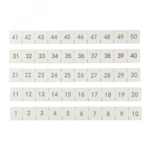 Маркировка для клемм 10/16/35/90 UT 1-50 (100 шт) - фото 2