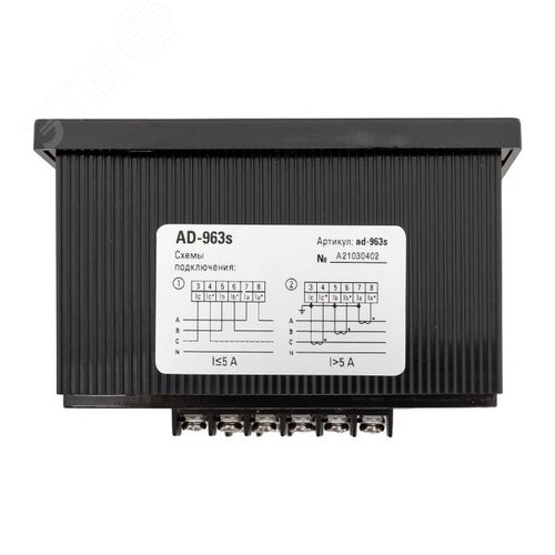 Амперметр цифровой на панель 96x96 квадратный вырез трехфазный в коротком корпусе PROxima - фото 6