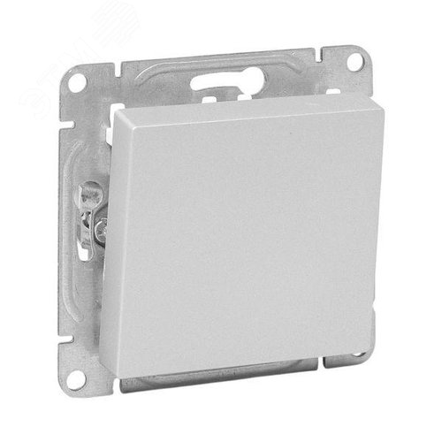 Эпика Механизм выключателя 1кл. кнопочный алюминий EKF - фото 1