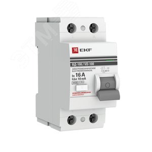 Выключатель дифференциального тока (УЗО) ВД-100 2P 16А/10мА (электромеханическое) PROxima