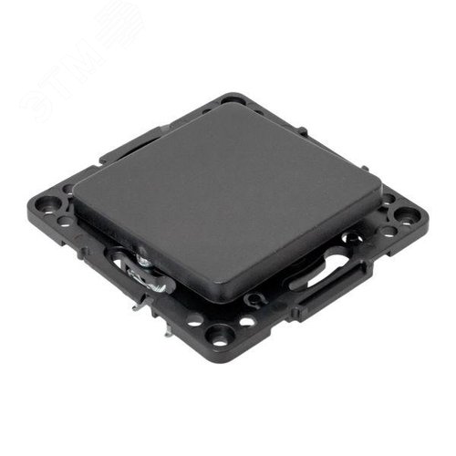 Механизм кнопки нажимной 10А черный Стокгольм EKF - фото 7