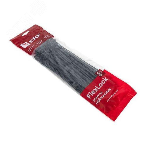 Хомут P6.6 стандартный черный 4.8x250 (100шт) FlexLock PROxima - фото 3
