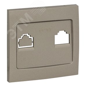 Валенсия лицевая панель розетки Phone 1-местная кашемир - фото 1