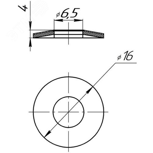 Шайба EPDM для кровельных саморезов 6,3x16 мм - фото 2