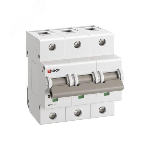 Изображение товара Выключатель автоматический ВА 47-125 3P 10А (D) 15кА PROXIMA (шт)