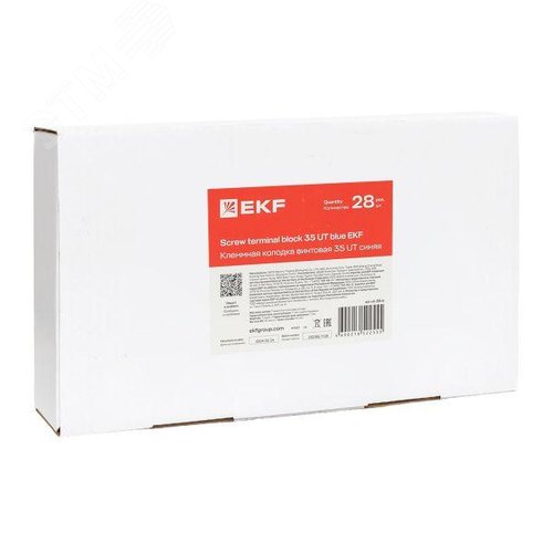 Клемма проходная винтовая UT 35 мм2 синяя EKF - фото 10