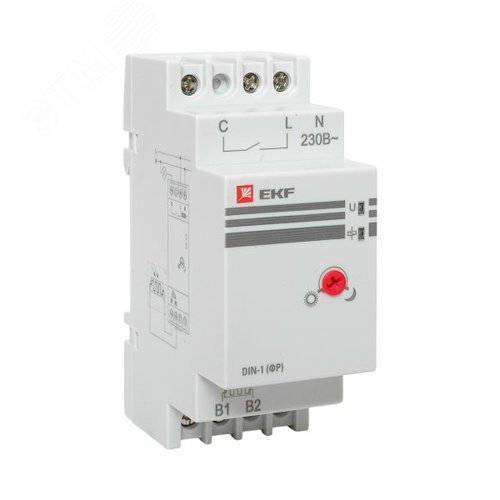 Изображение товара Фотореле DIN-1 (ФР) 2-100Лк 25А (3000Вт) (шт)