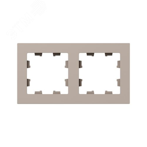 Рамка 2-местная крем.  пластик Эпика EKF - фото 1