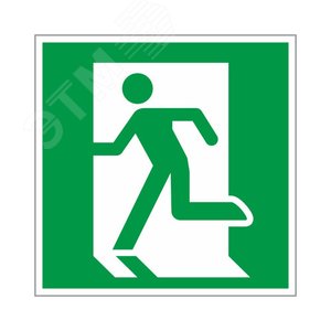 Знак ''Выход здесь'' (левосторонний) 200х200мм PROxima - фото 1