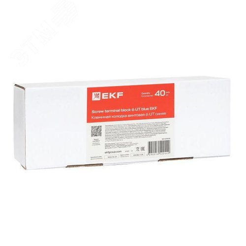Клемма проходная винтовая UT 6 мм2 синяя EKF - фото 10