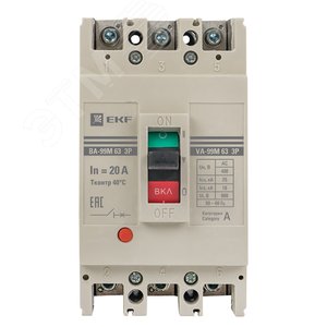 Выключатель автоматический ВА-99М 63/20А 3P 25кА PROxima mccb99-63-20m EKF - 4