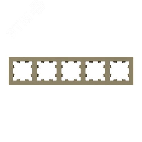 Изображение товара Рамка 5-местная шамп. пластик Эпика EKF (шт)