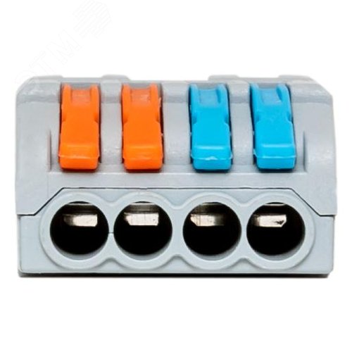 Строительно-монтажная клемма СМК 222-424 разветвительная 4 выхода 0,08-4 мм2 EKF - фото 5