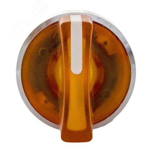 Исполнительный механизм переключателя SB4 желтый на 2 положения с фиксацией, с подсветкой с короткой ручкой IP65 - фото 2