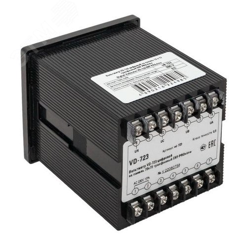 Вольтметр цифровой на панель 72х72 трехфазный PROxima - фото 8