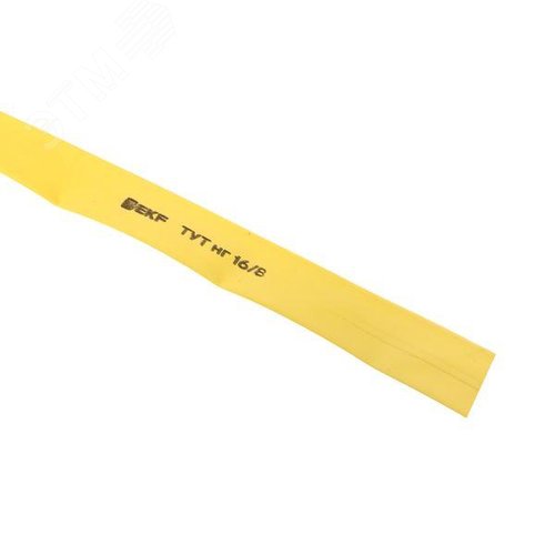 Трубка термоусаживаемая ТУТ нг 16/8 желтая рулон PROxima - фото 5