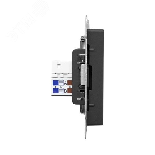 Механизм розетки HDMI+RJ45 cat5 чёрный Эпика EKF - фото 3