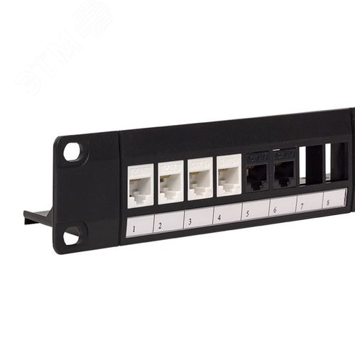 Патч-панель модульная TERACOM PRO 19'1U неэкранированная 24 порта с органайзером (пустая) - фото 4