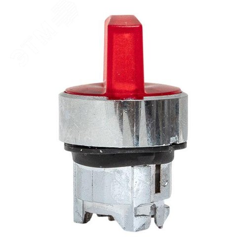 Исполнительный механизм переключателя SB4 красный на 2 положения с фиксацией, с подсветкой с короткой ручкой IP65 - фото 5