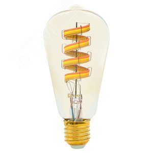 Лампа умная филаментная RGB E27 ST64 - фото 1