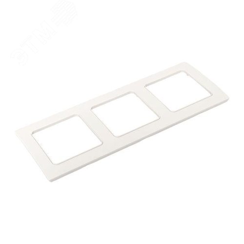 Стокгольм Рамка 3-местная белая - фото 5