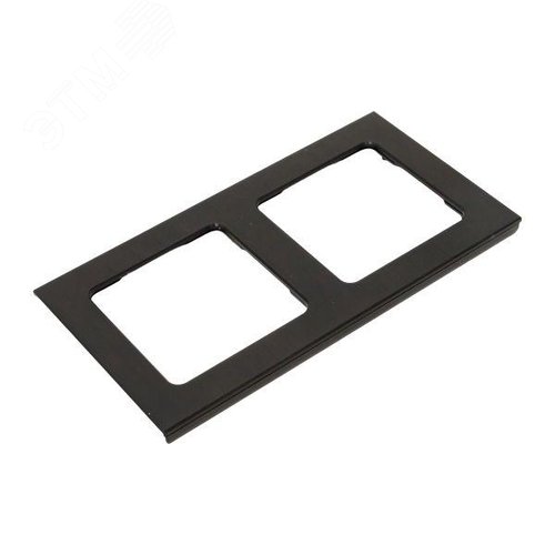 Стокгольм Рамка 2-местная металлическая черная - фото 5