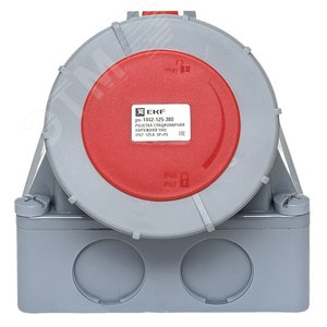 Розетка стационарная наружная 1442 3Р+РЕ 125А 380В IP67 PROxima - фото 2