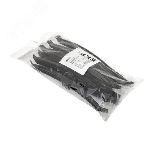 Держатель кабеля двусторонний для прямого монтажа (240 мм) чёрный (10шт) - фото 4