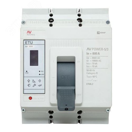 Выключатель автоматический AV POWER-5/3 800А 70kA ETU6.2 AVERES - фото 2