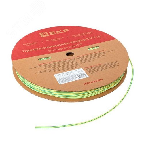 Трубка термоусаживаемая ТУТ нг 4/2 жел-зел рулон PROxima - фото 4