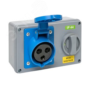 Розетка с блокировкой и выключателем 1423 2Р+РЕ 32А 220В IP44 - фото 3
