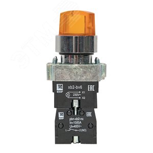 Переключатель BD33 3P c желтой подсветкой 230В NO PROxima - фото 3