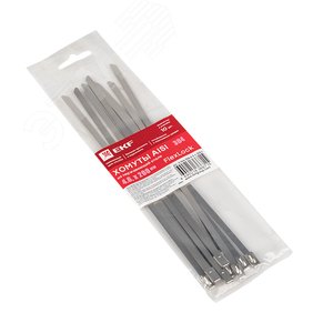 Хомут AISI 304 из нержавеющей стали, 4.6x200 (10 шт.) FlexLock PROxima - фото 3