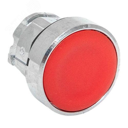 Исполнительный механизм кнопки XB4 красный плоский возвратный без фиксации, без подсветки IP65 - фото 1