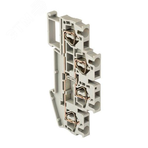 Изображение товара Клемма пружинная двухуровневая ST 2.5 мм2 4 вывода серая EKF (шт)