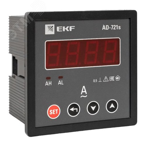 Изображение товара Амперметр цифровой на панель 72х72 квадратный вырез однофазный в коротком корпусе PROxima (шт)