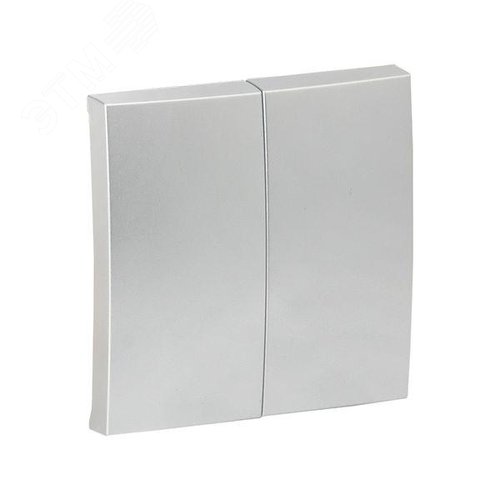 Валенсия лицевая панель выключателя 2-кл. 10А сталь - фото 1