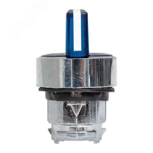 Исполнительный механизм переключателя ХB4 синий на 3 положения возвратный без фиксации, с подсветкой с короткой ручкойой IP65 - фото 3