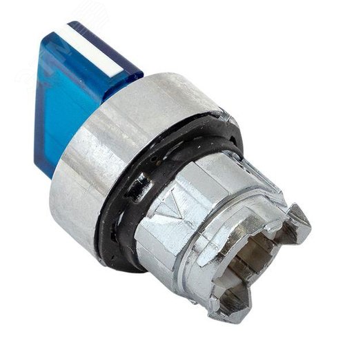 Исполнительный механизм переключателя S4 синий на 2 положения с фиксацией, с подсветкой с короткой ручкой IP65 - фото 9