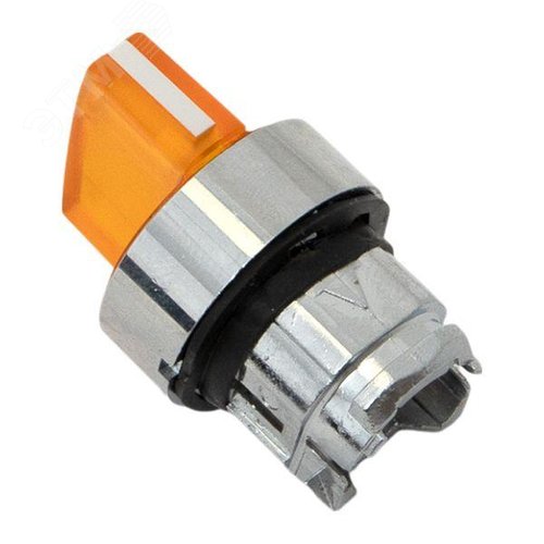 Исполнительный механизм переключателя SB4 желтый на 3 положения с фиксацией, с подсветкой с короткой ручкой IP65 - фото 9