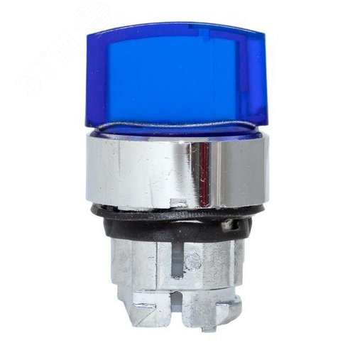 Механизм переключателя исполнительный XB4 синий на 3 положения возвратный без фиксации без подсветки с короткой ручкой PROxima - фото 5