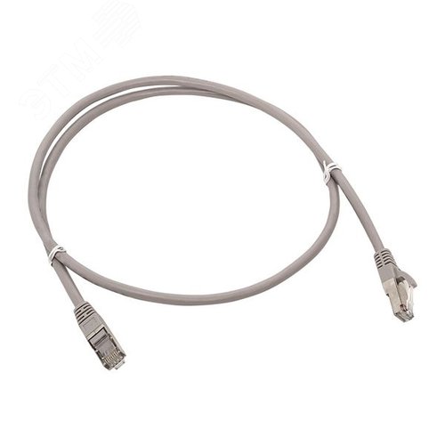 Патч-корд TERACOM PRO Cat.5E экранированный FTP оболочка LSZH серый (1.5м) - фото 1