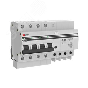 Дифференциальный автомат АД-4 32А/300мА (х-ка C, АС, электронный, защита 270В) 4,5кА PROxima