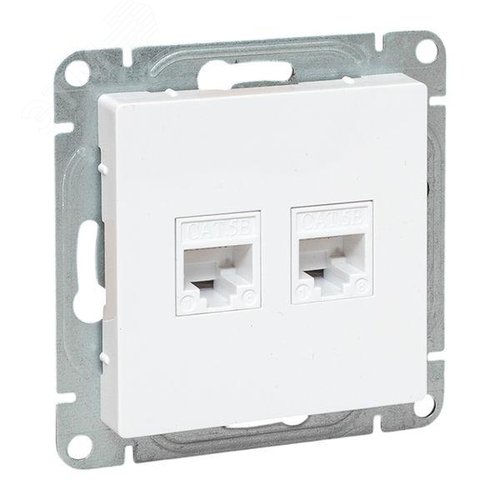 Изображение товара Эпика Механизм розетки RJ45 - 2шт (cat5) белый EKF (шт)