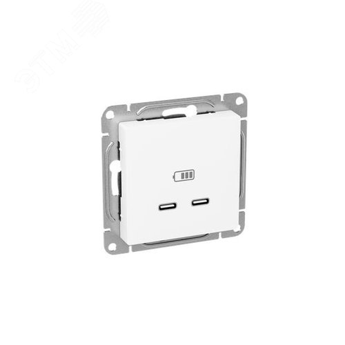 Эпика Механизм розетки USB-C - 2шт белый EKF - фото 2